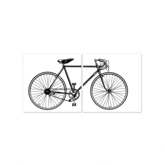 boubouki - Fliesenaufkleber "Velo Bike" 2er Set - 15cmx15cm