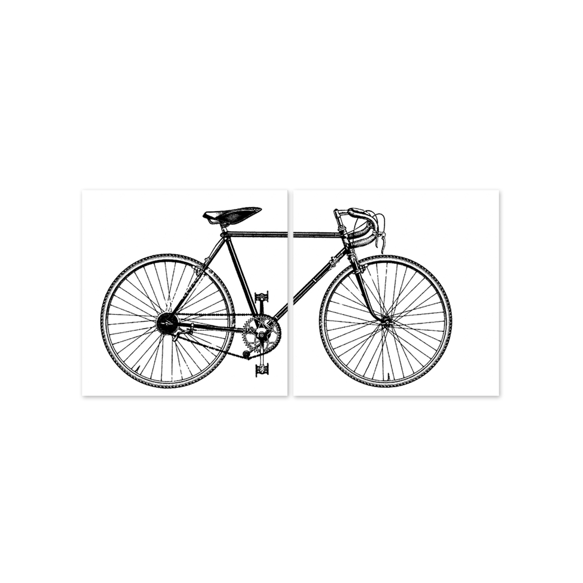boubouki - Fliesenaufkleber "Velo Bike" 2er Set - 15cmx15cm