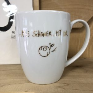 eDITION GUTE GEISTER - Becher GOLD "Alles schöner mit Dir"