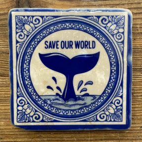 Henri Banks - Marmorfliese "Save our World 2"