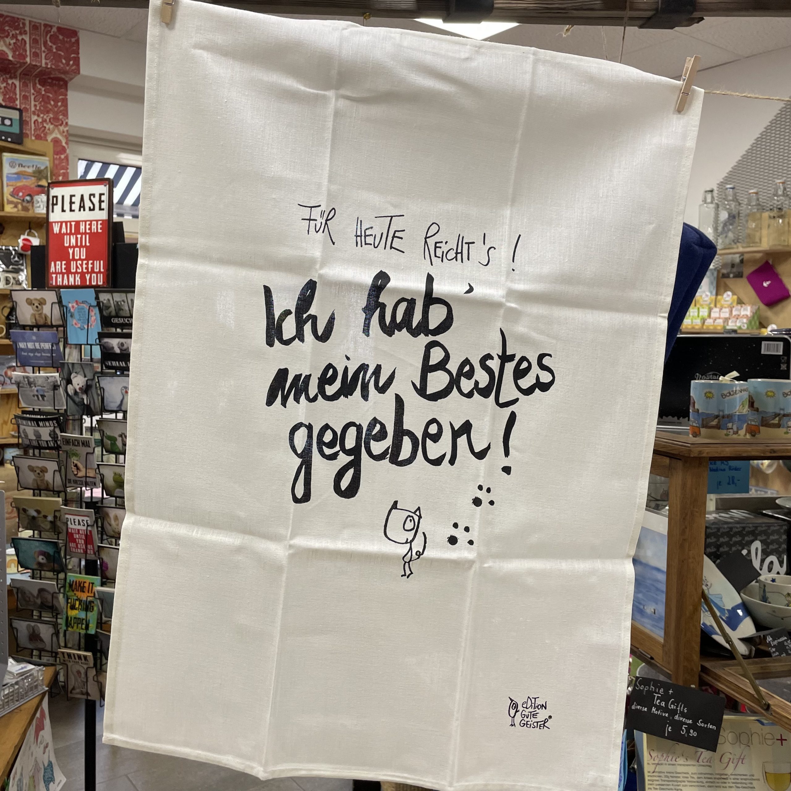 eDITION GUTE GEISTER - Geschirrtuch - "Für heute reicht‘s"