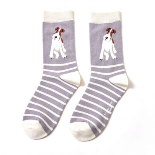 ladies_socks_-_fox_terrier_stripe-sks164_light_grey