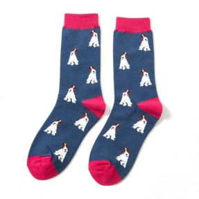 Damen-Socken - Bamboo "Fox Terrier navy", Größe: 36 - 41