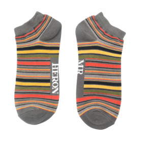 Sneaker Männer-Socken - Bamboo "Stripes, grey" Größe: 40 - 46
