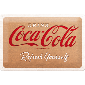 Blechschild - Coca Cola "Cardboard Logo"