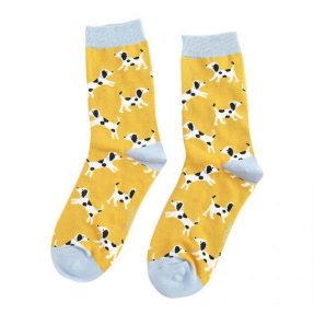 Damen-Socken - Bamboo "Dalmatians" yellow, Größe: 36 - 41