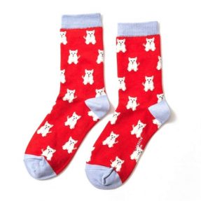 Damen-Socken - Bamboo "Mini Westies" Red, Größe: 36 - 41