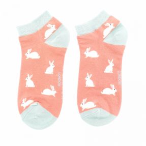 Sneaker Damen-Socken - Bamboo "Rabbit" dusky pink, Größe 36 - 41