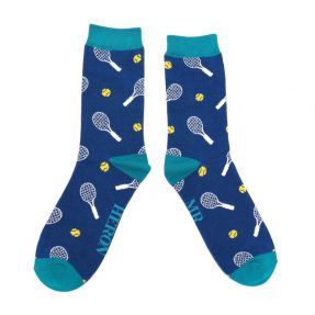 Männer-Socken - Bamboo "Tennis, Navy", Größe: 40 - 46