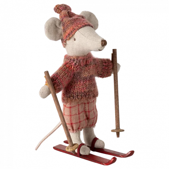 Maileg - Wintermaus mit Ski, große Schwester