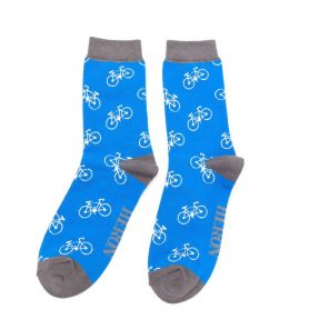 Männer-Socken - Bamboo "Bikes, Blue", Größe: 40 - 46