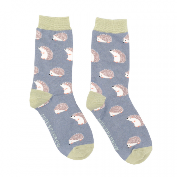 Damen-Socken - Bamboo "Cute Hedgehogs", Größe: 36 - 41