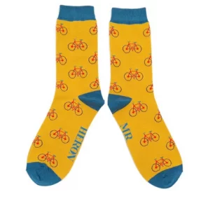 Männer-Socken - Bamboo "Cycling, Mustard", Größe: 40 - 46