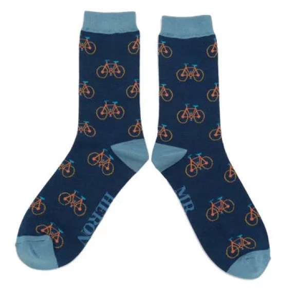 Männer-Socken - Bamboo "Cycling, Navy", Größe: 40 - 46