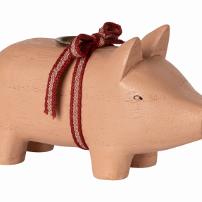 Maileg - Holzschwein-Kerzenhalter, klein-rosa