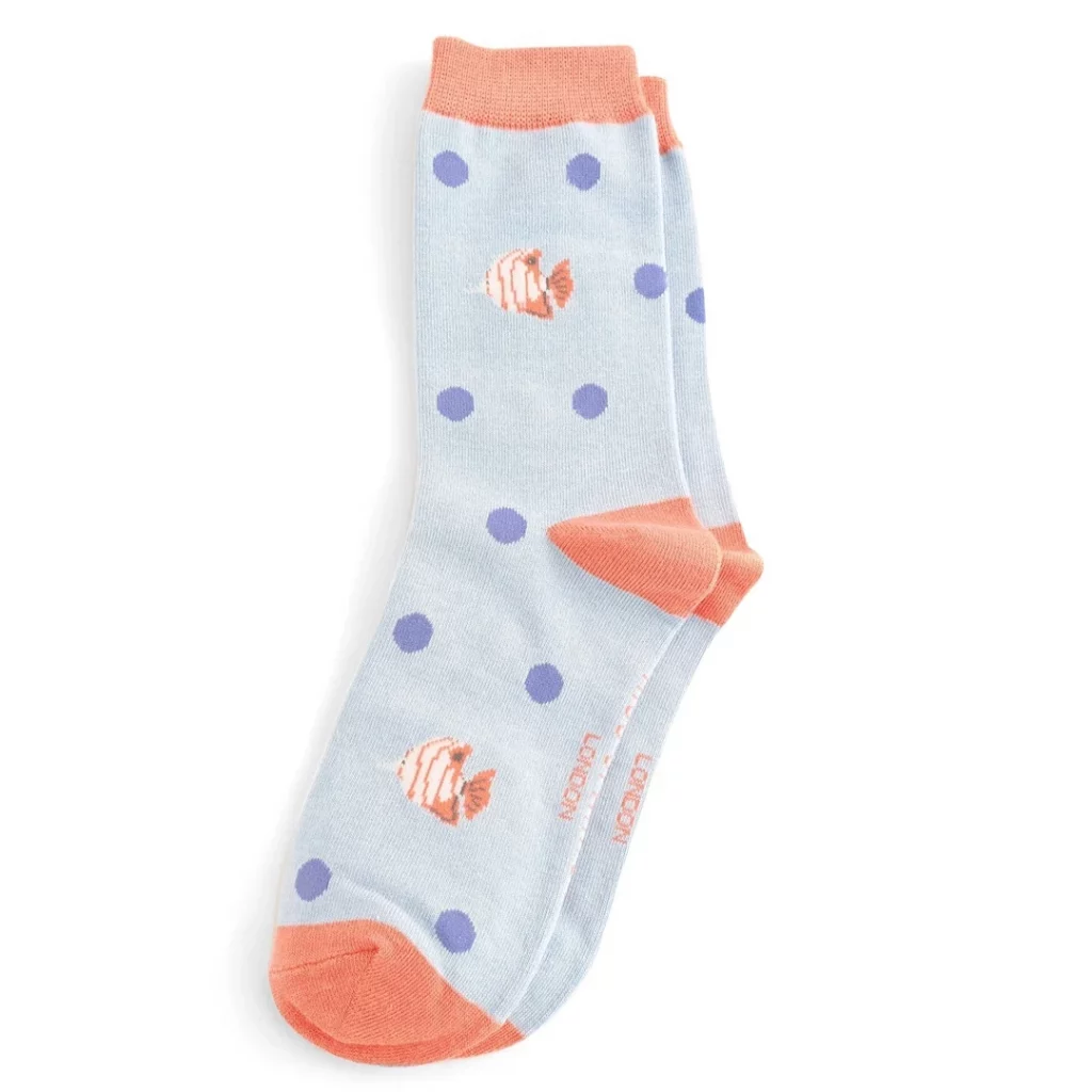Miss Sparrow Damen Socken - Violinschlüssel & Musiknoten Design, Marineblau, Einheitsgröße, Baumwolle Mix