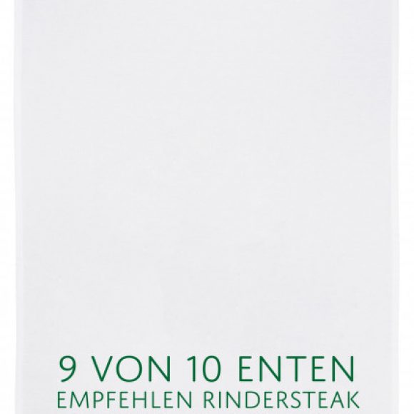 17;30 Geschirrtuch weiss - "9 von 10 Enten.."