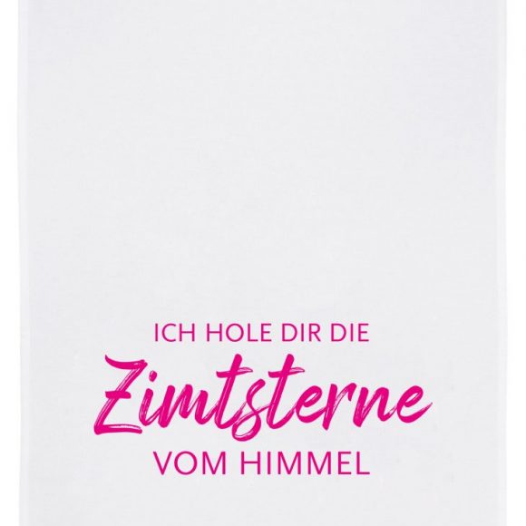 17;30 Geschirrtuch weiß "Ich hole dir die Zimtsterne"