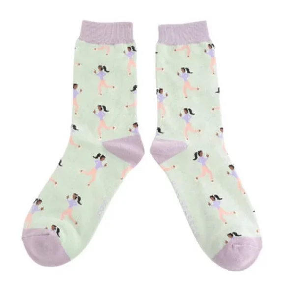 Damen-Socken - Bamboo "Jogging, Mint", Größe: 36 - 41