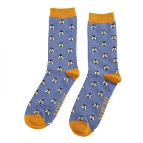 Männer-Socken - Bamboo  "Honey Bees, Blue" Navy, Größe: 40 - 46