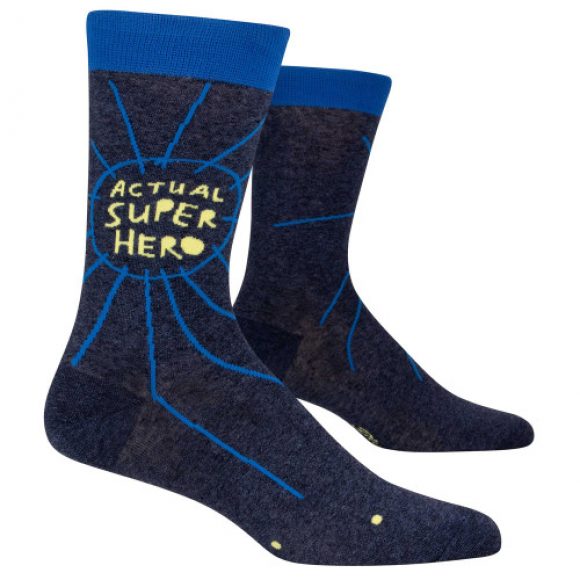 Blue Q Socken - Herren "Actual Super Hero" Größe 40-46