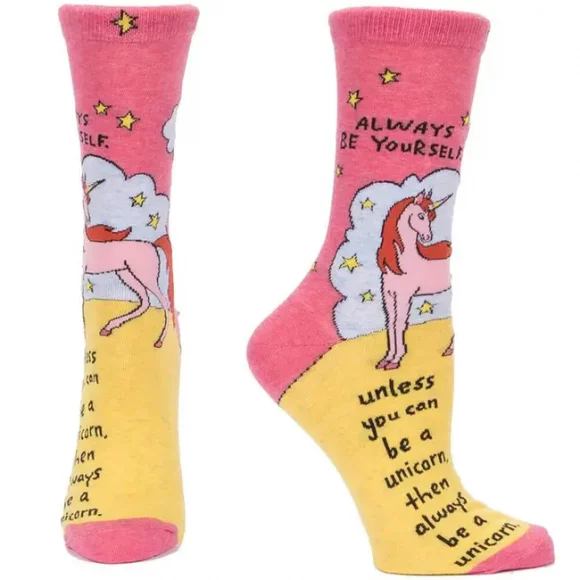 Blue Q Socken - Damen  "Always be a Unicorn" Größe: 36 - 41