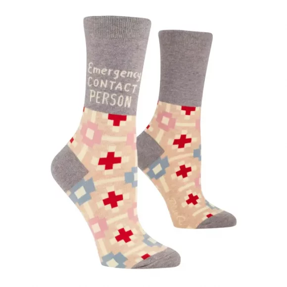 Blue Q Socken - Damen "Emergency Contact" Größe: 36 - 41