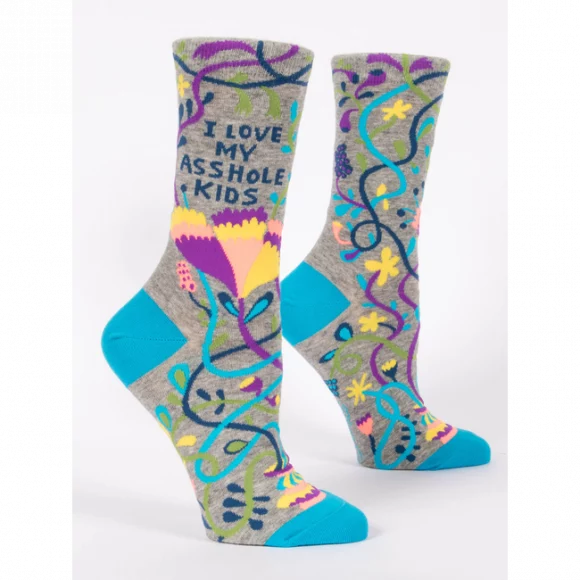 Blue Q Socken - Damen "I love my asshole kids", Größe: 36 - 41