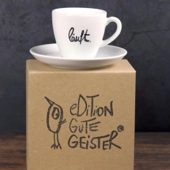 eDITION GUTE GEISTER - Espressotasse - "Läuft"