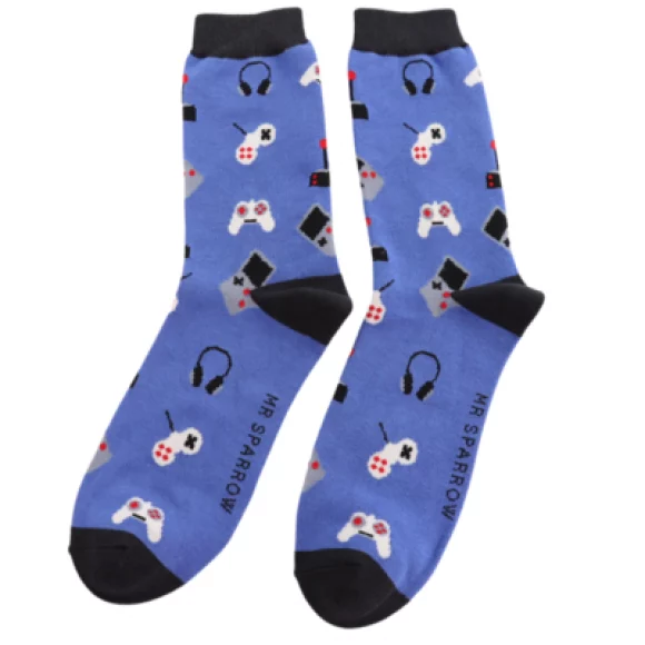Männer-Socken - Bamboo "Gaming, Royal", Größe: 40 - 46