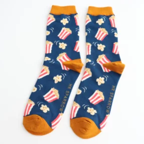 Sneaker Männer-Socken - Bamboo "Popcorn, Navy", Größe: 40 - 46