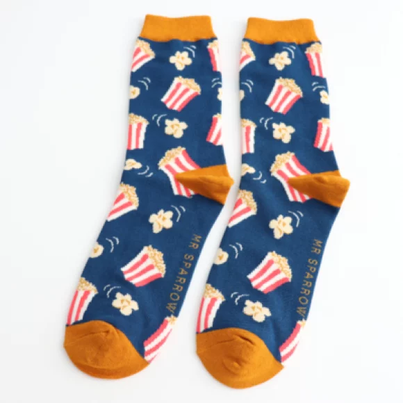 Sneaker Männer-Socken - Bamboo "Popcorn, Navy", Größe: 40 - 46