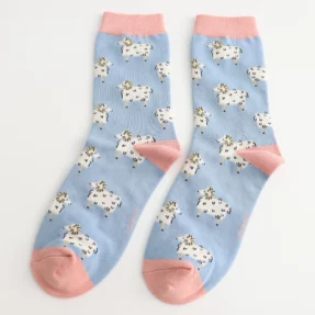 Damen-Socken - Bamboo   "Rams, Powder Blue", Green", Größe: 36 - 41