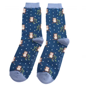 Männer-Socken - Bamboo "Winter Owls", Größe: 40 - 46