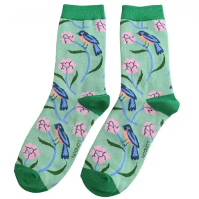 Damen-Socken - Bamboo "Sweet Bird, Mint, Größe: 36 - 41