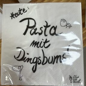 eDITION GUTE GEISTER - Servietten - "Pasta mit Dingsbums"