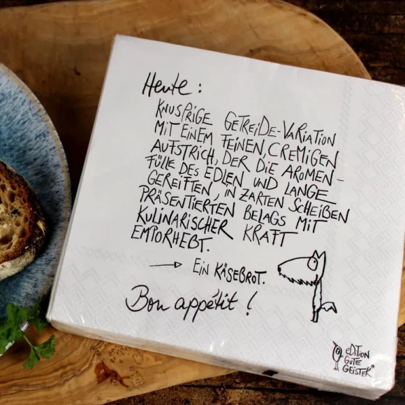 eDITION GUTE GEISTER - Servietten - "Käsebrot"