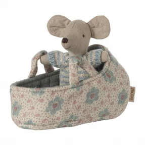 Maileg - "Babymaus in Tragetasche, blau"