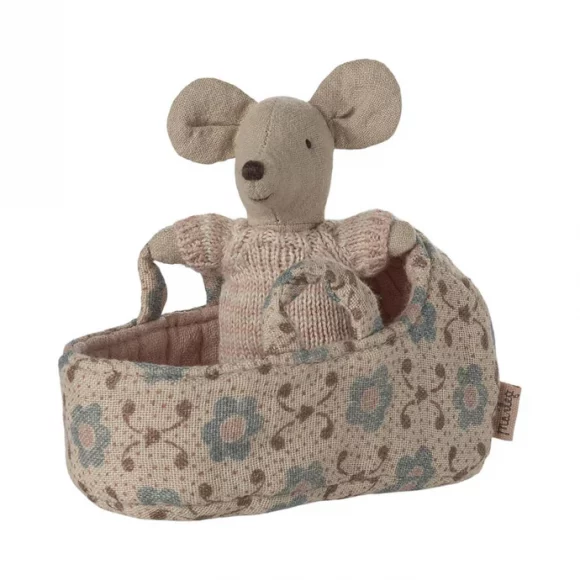 Maileg - "Babymaus in Tragetasche, rose"