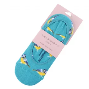 Damen - Füßlinge - "Bluetits, Teal", Gr. 37-41