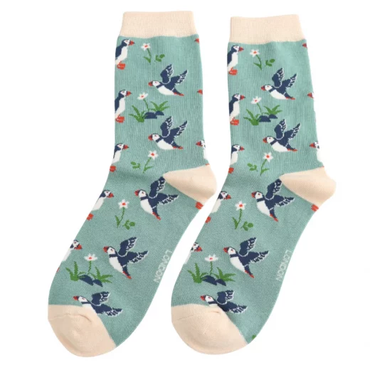 miss-sparrow-socken-bamboo-cool-puffins-green