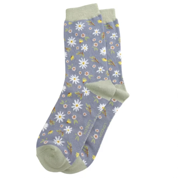 Damen-Socken - Bamboo "Soft Meadow, Denim", Größe: 36 - 41