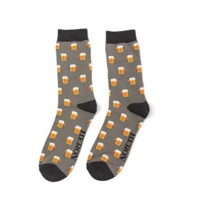 Männer-Socken - Bamboo "Beer, grey", Größe: 40 - 46