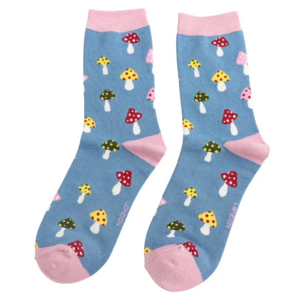 Damen-Socken -"Mushroom Mix, Denim", Größe: 36 - 41